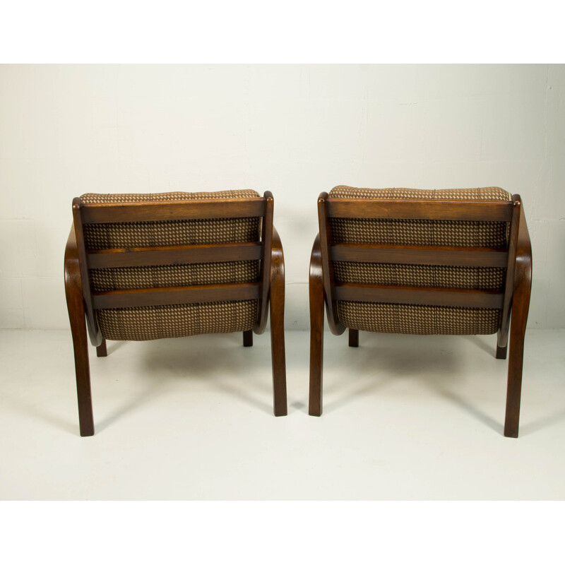 Paire de fauteuils vintage de Karel Kozelka et Antonin Kropacek, Tchécoslovaquie, 1940