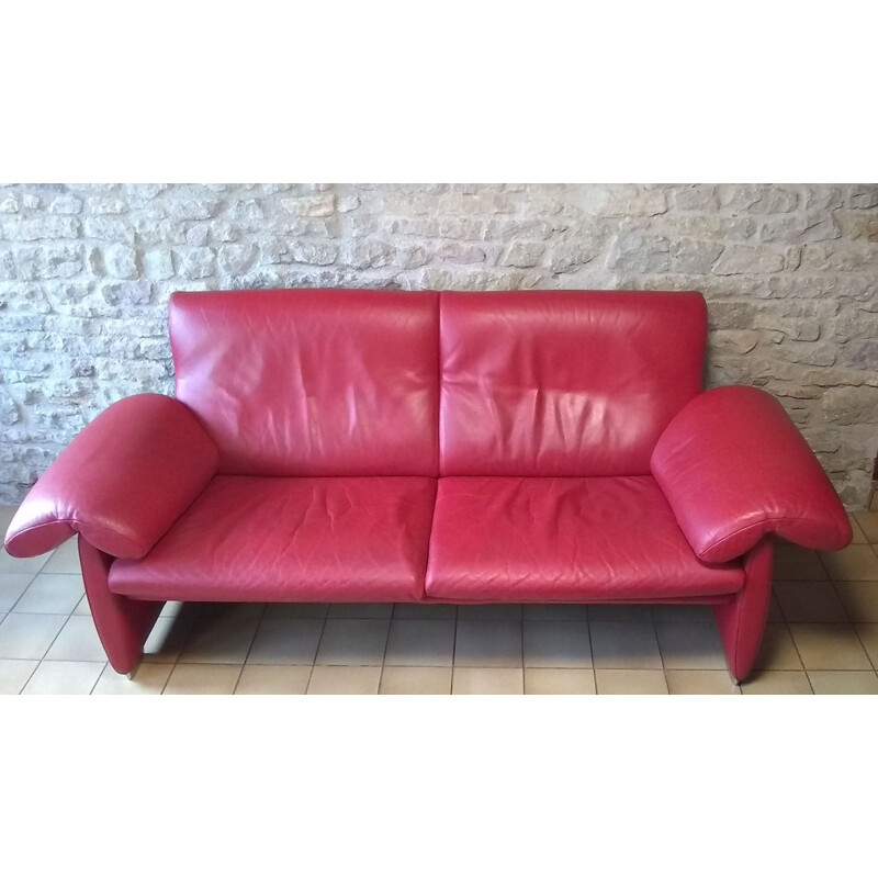 Vintage sofa DS1023 red De Sede 2000