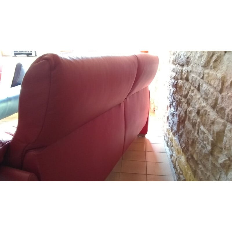 Vintage sofa DS1023 red De Sede 2000