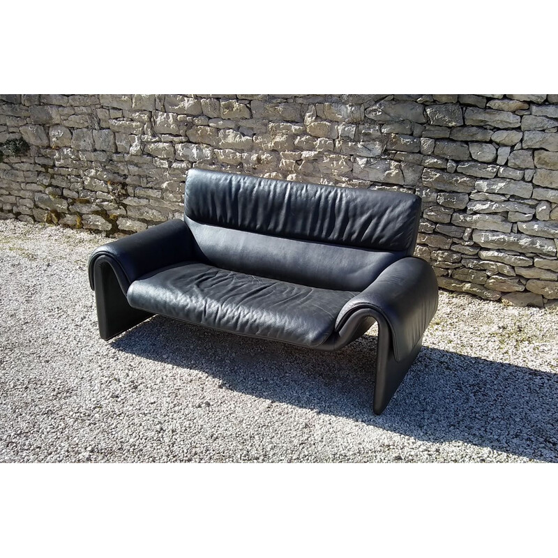 Vintage sofa DS201112 black de Sede 2000