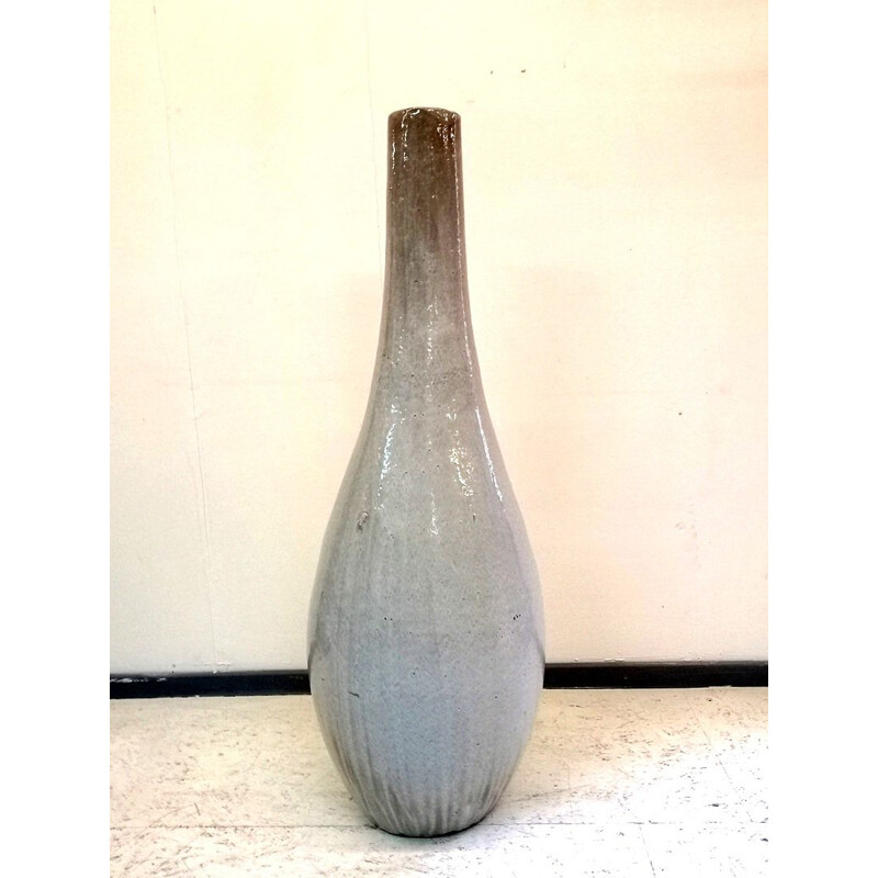 Grand vase vintage en céramique 1970