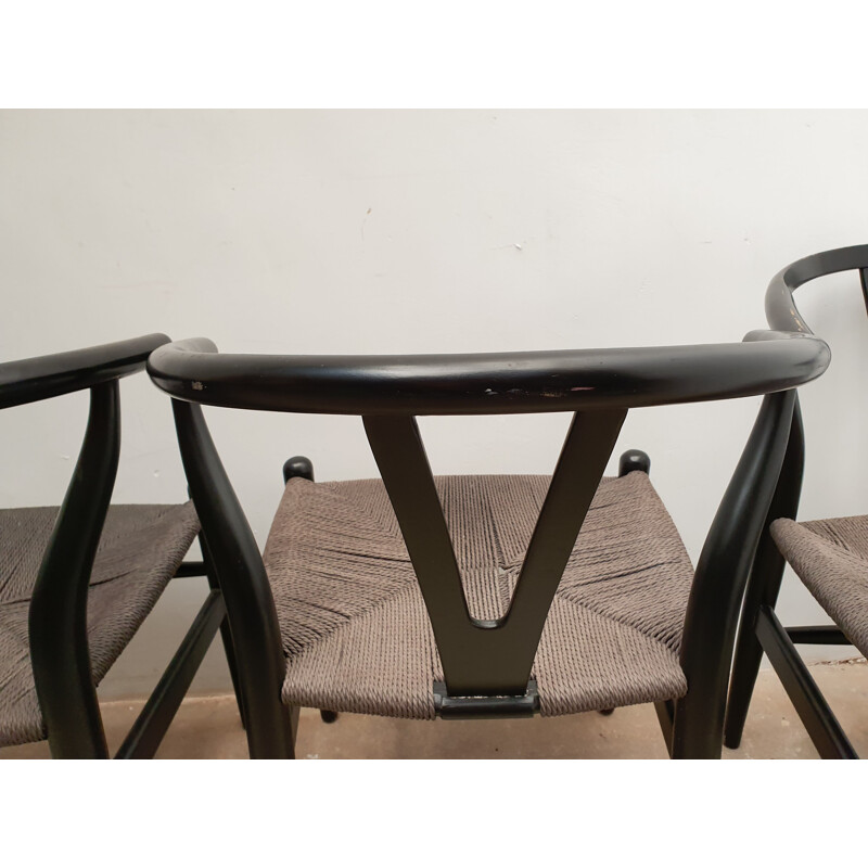 Vintage Chair CH24 Black Ebonized by Hans J. Wegner 1980