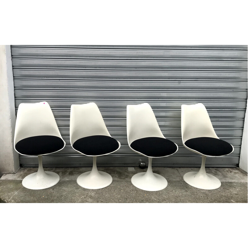 Set de 4 Chaises vintage Design tulip Wattenheimer Kunststoffwerke 1970
