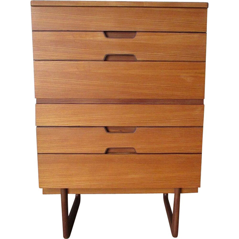 Vintage teak chest of drawers by G.Hoffstead for Uniflex International