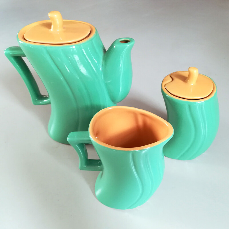 Vintage tea coffee set, Massimo Iosa Ghini for Naj Oleari, Italy 1980s