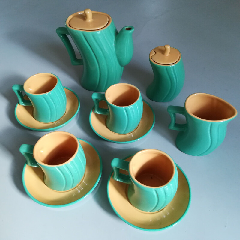 Vintage tea coffee set, Massimo Iosa Ghini for Naj Oleari, Italy 1980s