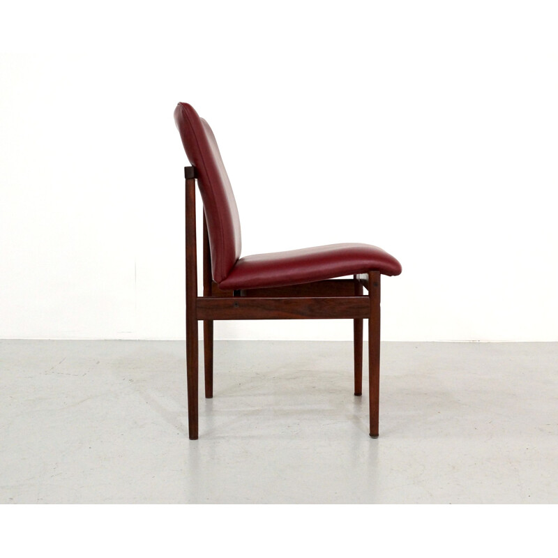 Set of 4 vintage rosewood chairs by Inger Klingenberg for Fristho