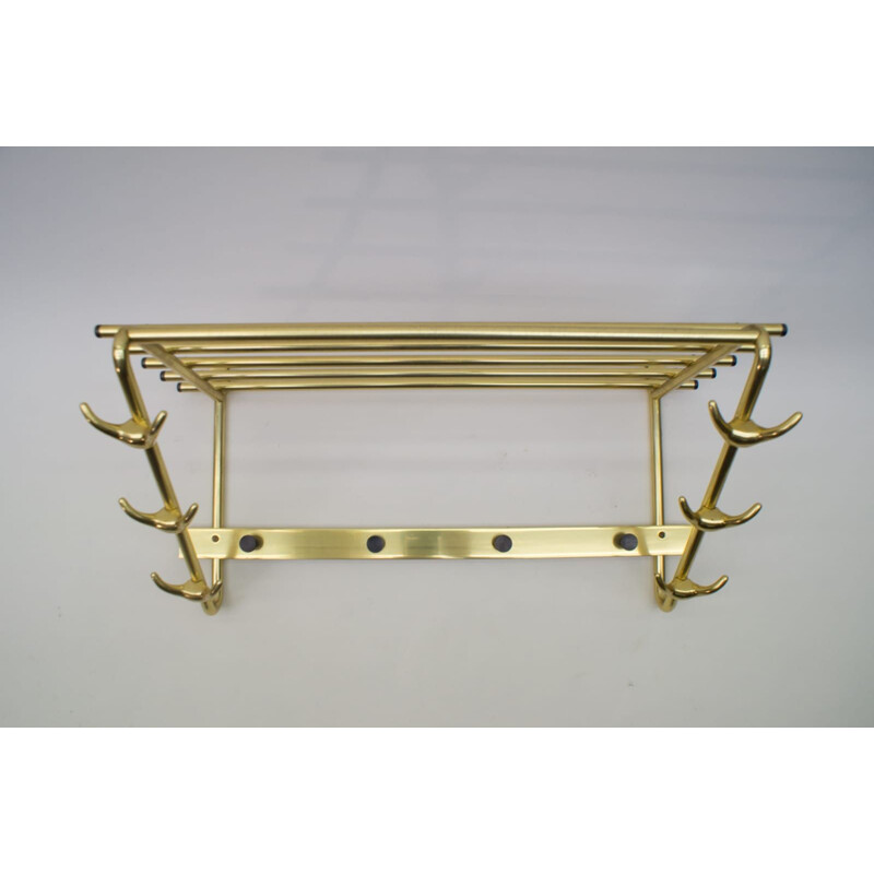 Mid-Century Austrian Brass Coat Rack, 1950s