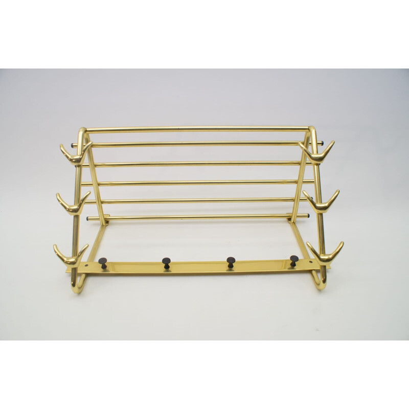 Mid-Century Austrian Brass Coat Rack, 1950s