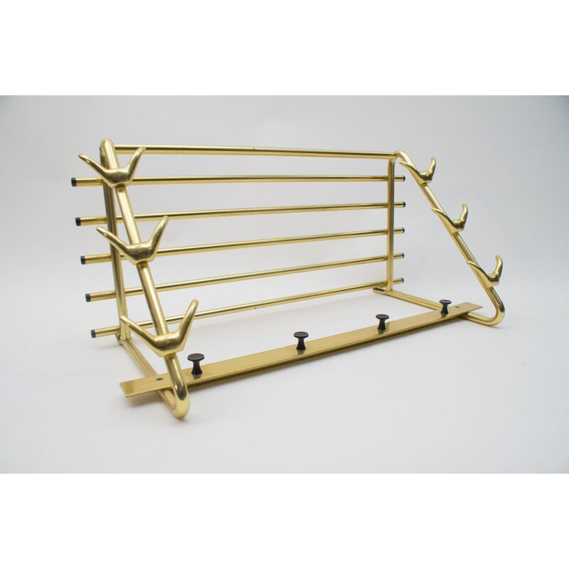 Mid-Century Austrian Brass Coat Rack, 1950s