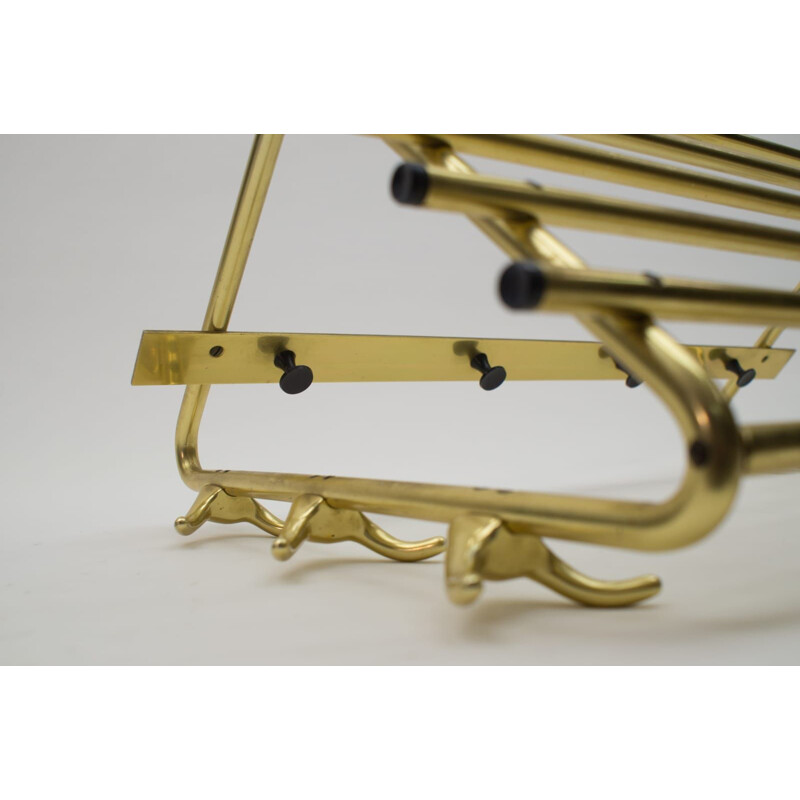 Mid-Century Austrian Brass Coat Rack, 1950s