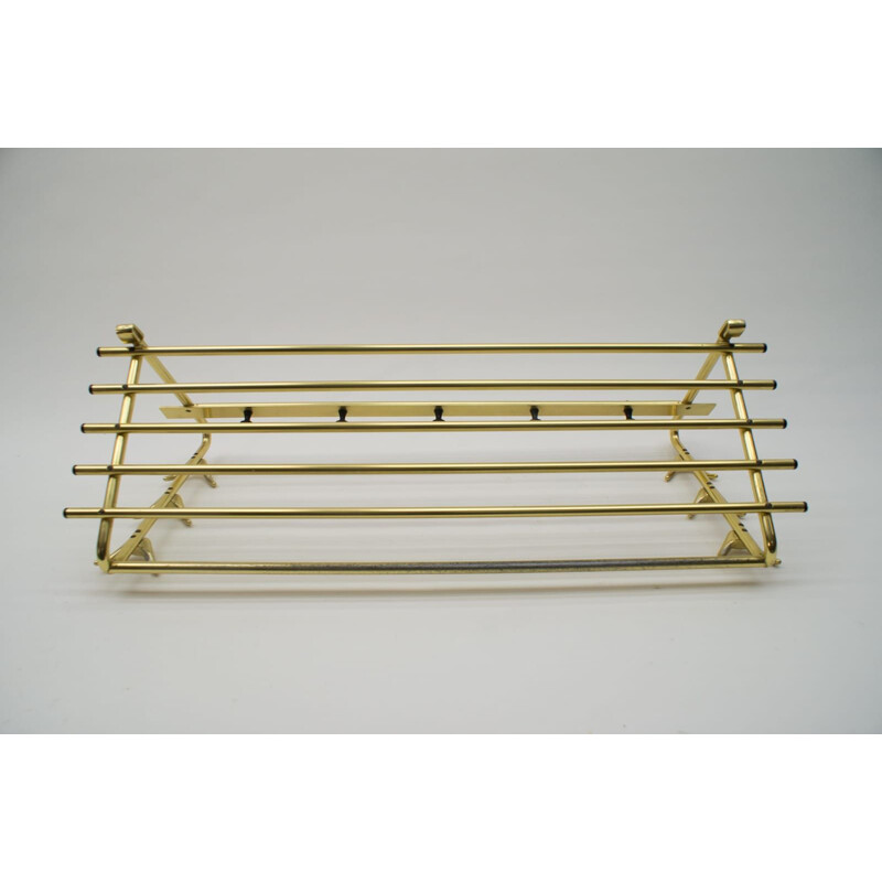 Vintage Austrian brass coat rack, 1950