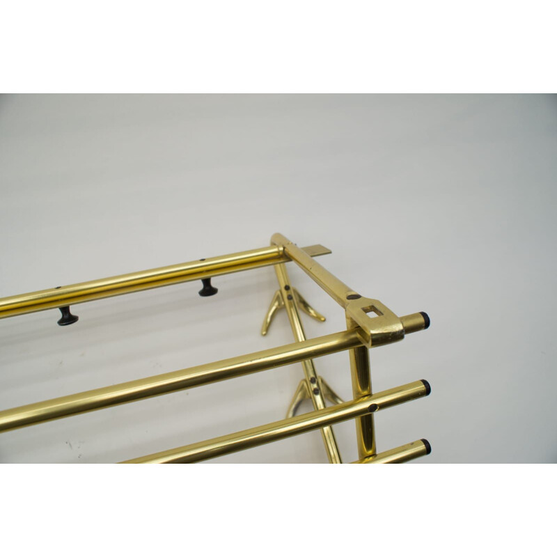 Vintage Austrian brass coat rack, 1950