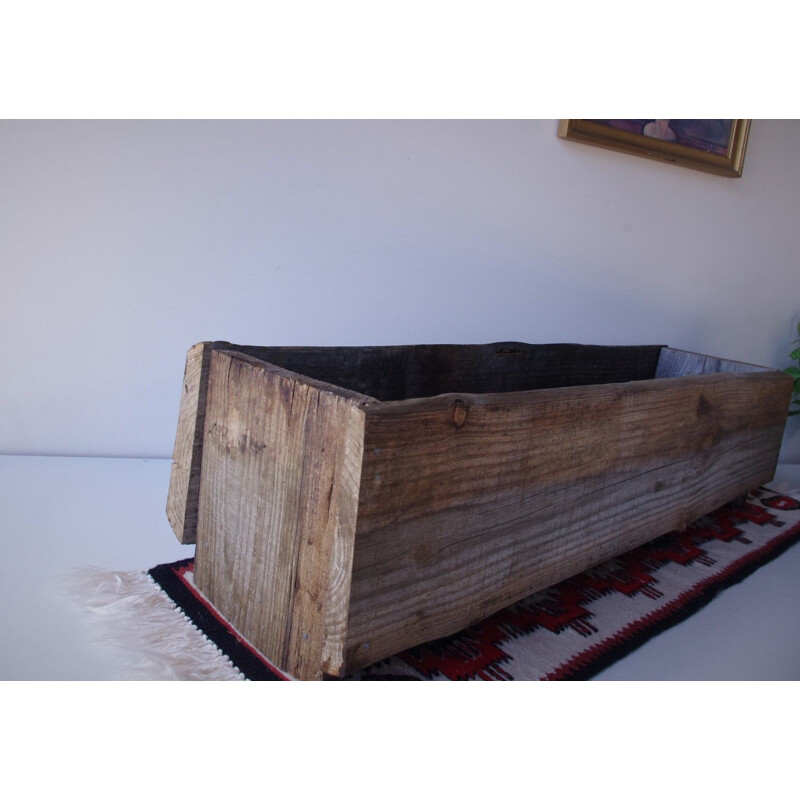 Vintage wooden flowerpot, planter