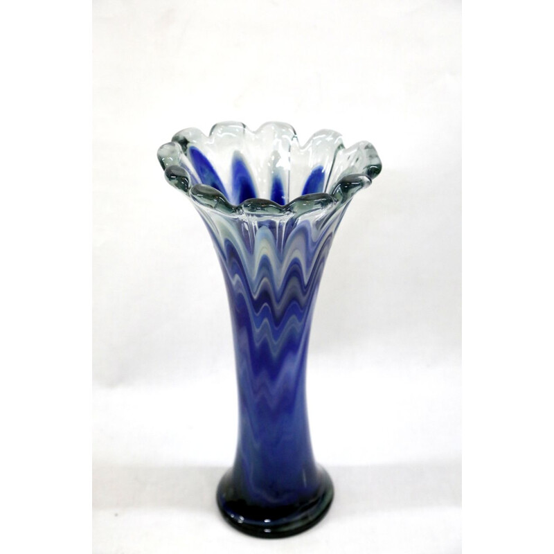 Grand vase vintage fait main, 1970