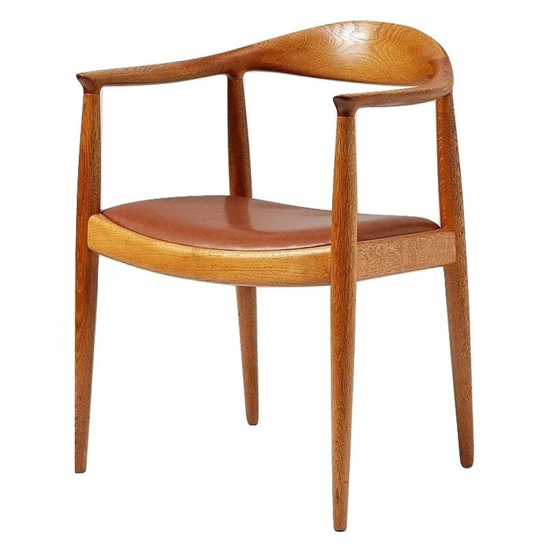 Cadeira de carvalho Vintage Jh-503 de Hans J. Wegner para Johannes Hansen, Dinamarca