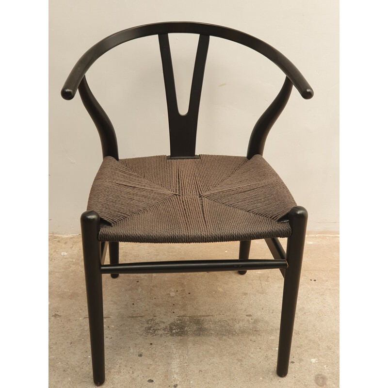 Vintage Chair CH24 Black Ebonized by Hans J. Wegner 1980