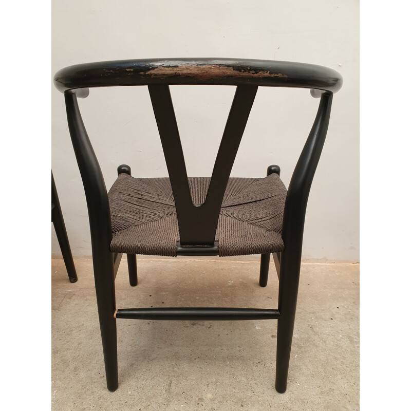 Vintage Chair CH24 Black Ebonized by Hans J. Wegner 1980