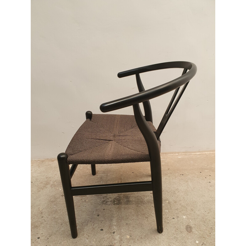 Vintage Chair CH24 Black Ebonized by Hans J. Wegner 1980