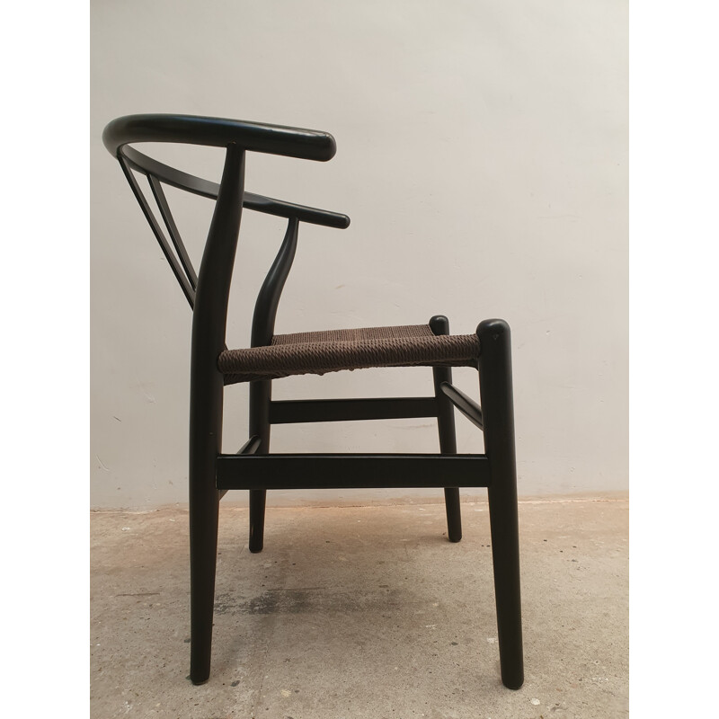 Vintage Chair CH24 Black Ebonized by Hans J. Wegner 1980