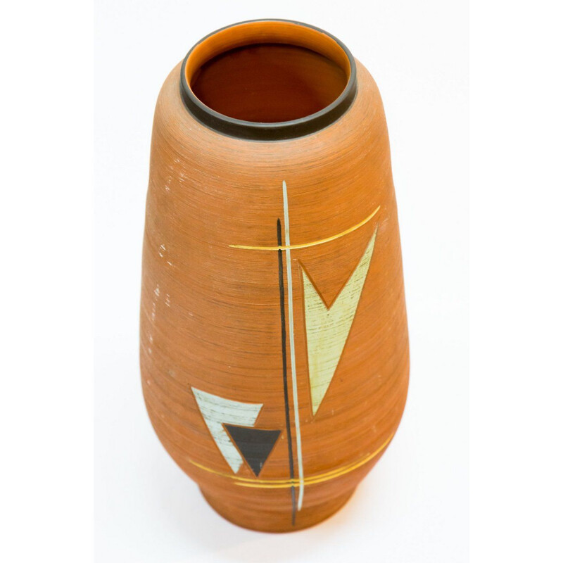 Handmade Ceramic Floor Vase, German 1960s