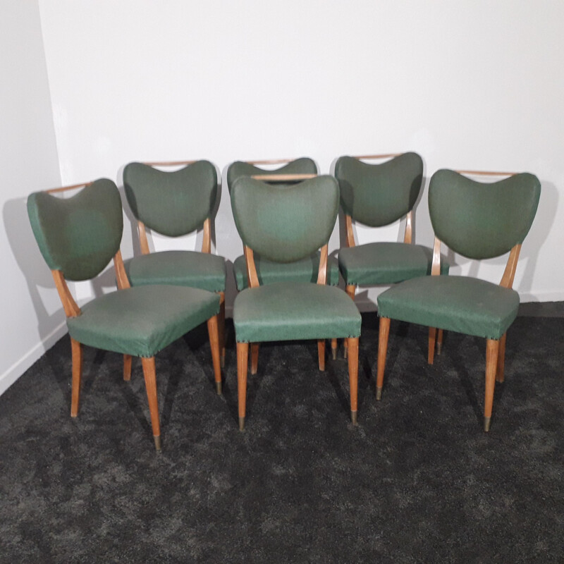 Ensemble de 6 chaises de Gio Ponti 1950
