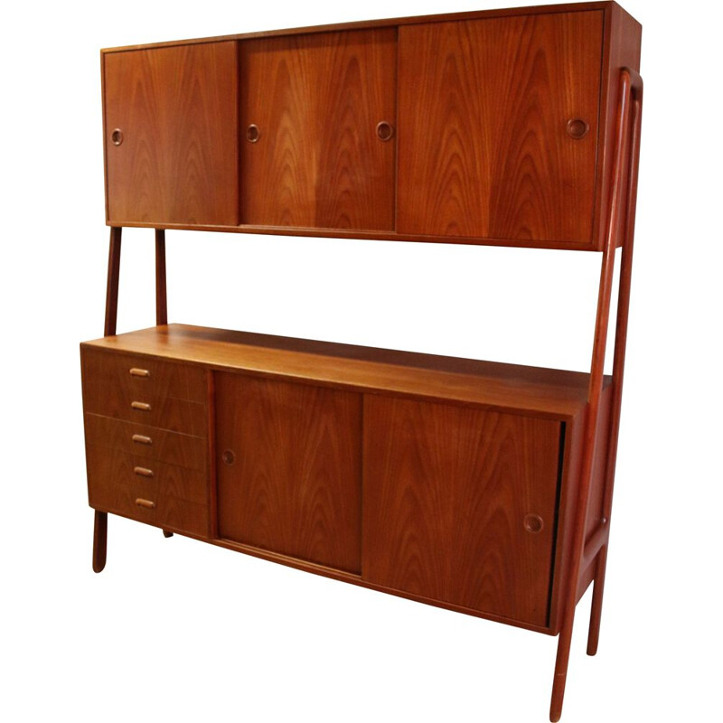 Vintage teak highboard from Gunni Omann Danish 1960s