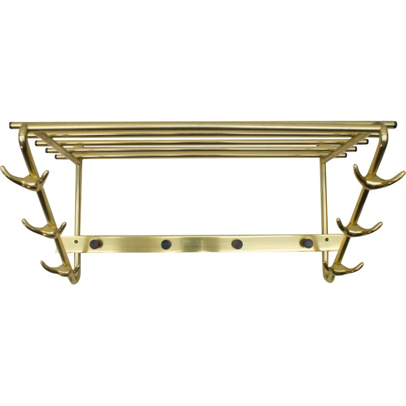 Mid-Century Austrian Brass Coat Rack, 1950s