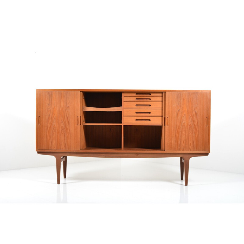 Uldum Mobelfabrik Scandinavian sideboard in teak, Johannes ANDERSEN - 1950s