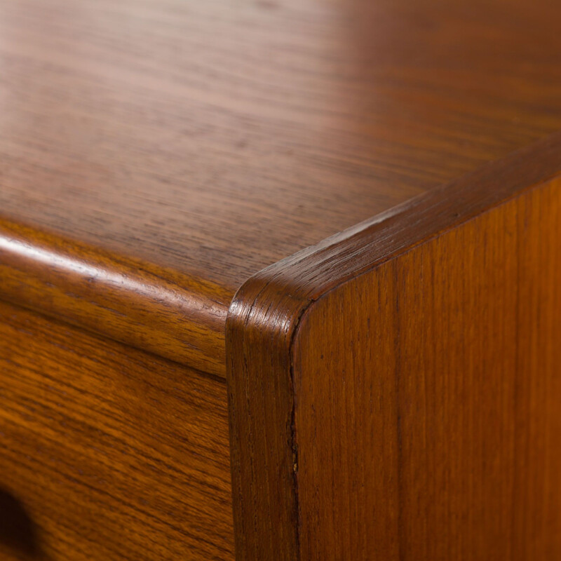 Vintage light teak chest of drawers, Denmark, 1960