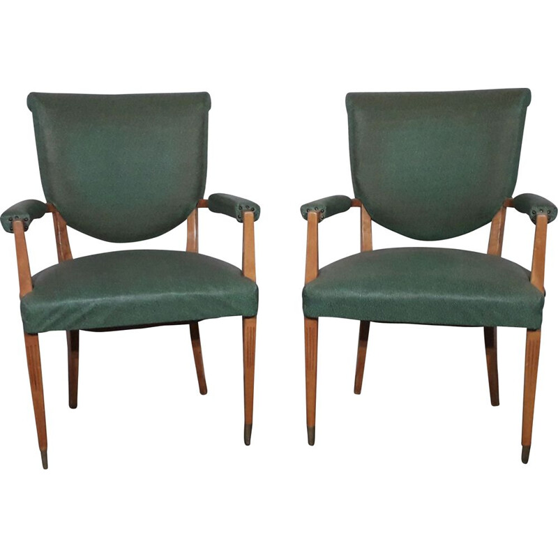 Pair of vintage armchairs Gio Ponti 1950