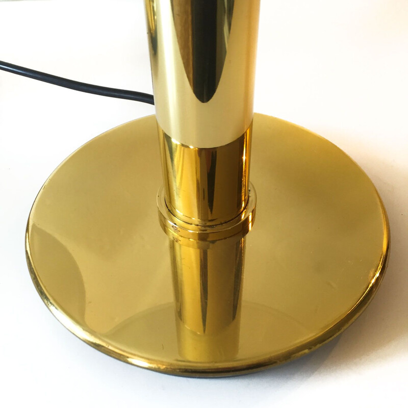 Vintage brass and opaline lamp by Limburg, 1970