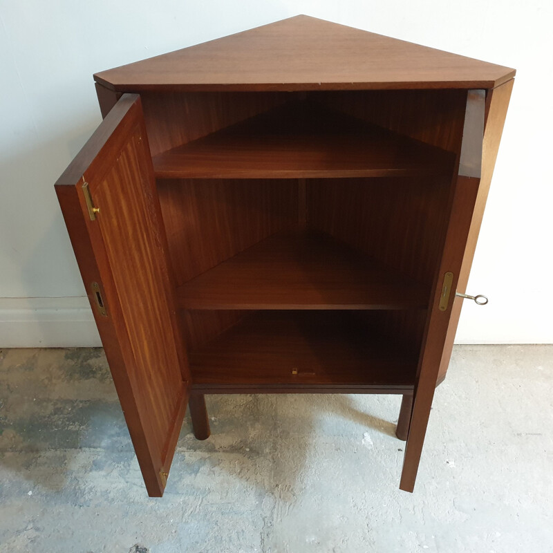 Vintage Teak Corner Cupboard