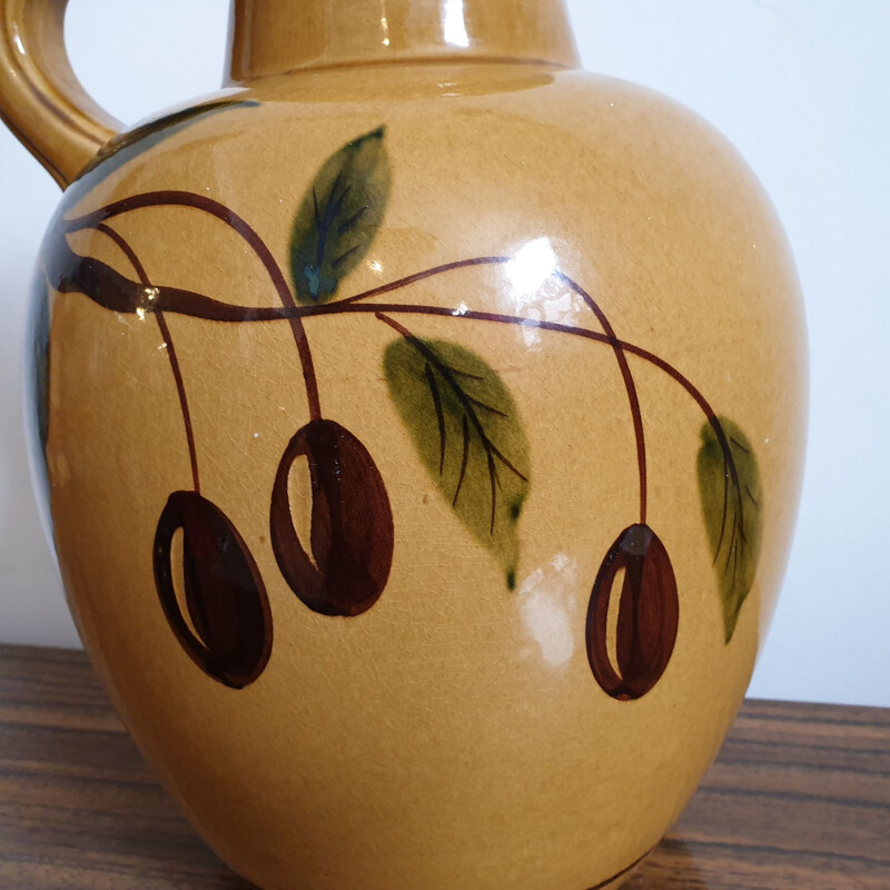 Large Vintage Scheurich Olive Vase 1960