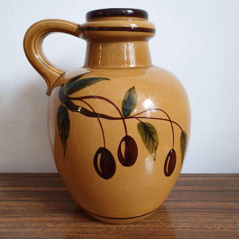 Large Vintage Scheurich Olive Vase 1960