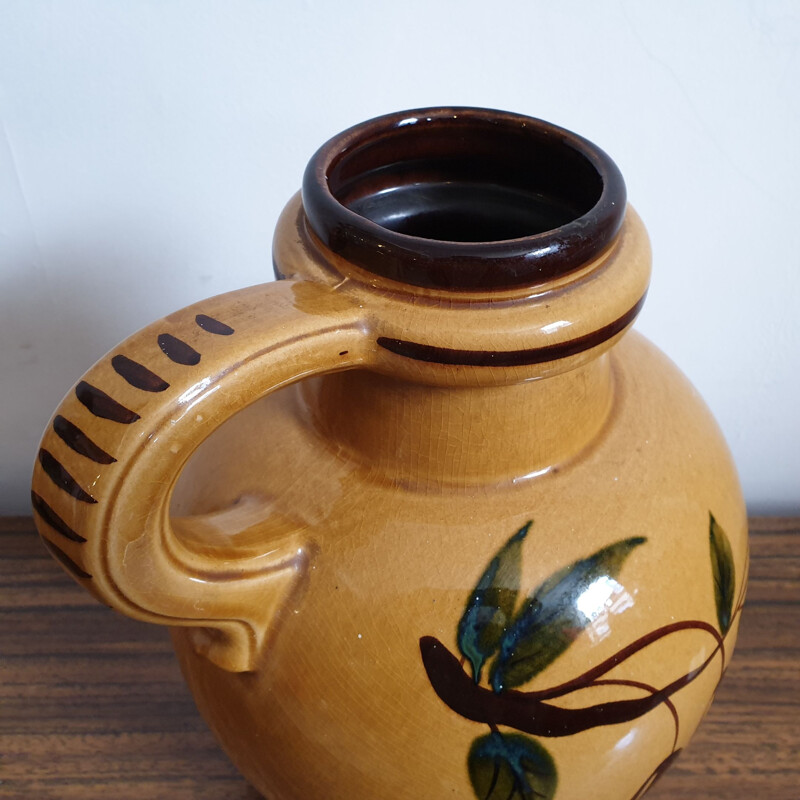 Large Vintage Scheurich Olive Vase 1960