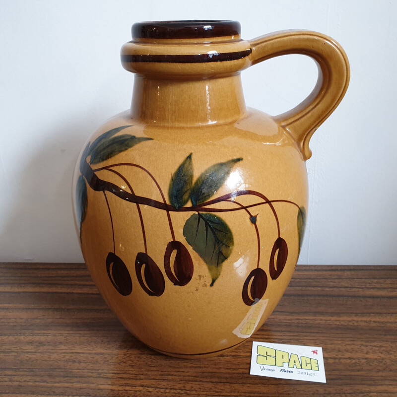 Large Vintage Scheurich Olive Vase 1960