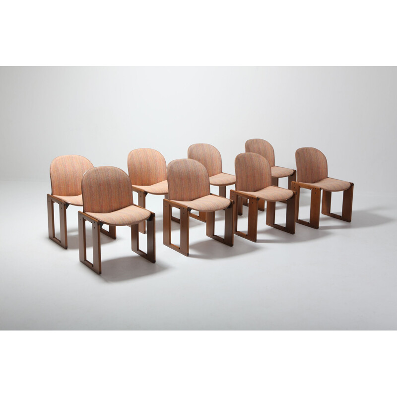 Set of 8 vintage chairs Model 121 by Afra and Tobia Scarpa for Cassina, Italy, 1965