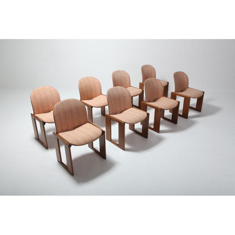 Set of 8 vintage chairs Model 121 by Afra and Tobia Scarpa for Cassina, Italy, 1965