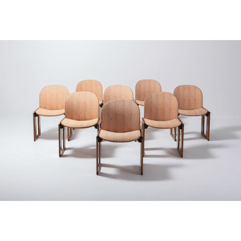 Set of 8 vintage chairs Model 121 by Afra and Tobia Scarpa for Cassina, Italy, 1965