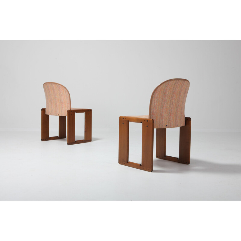 Set of 8 vintage chairs Model 121 by Afra and Tobia Scarpa for Cassina, Italy, 1965