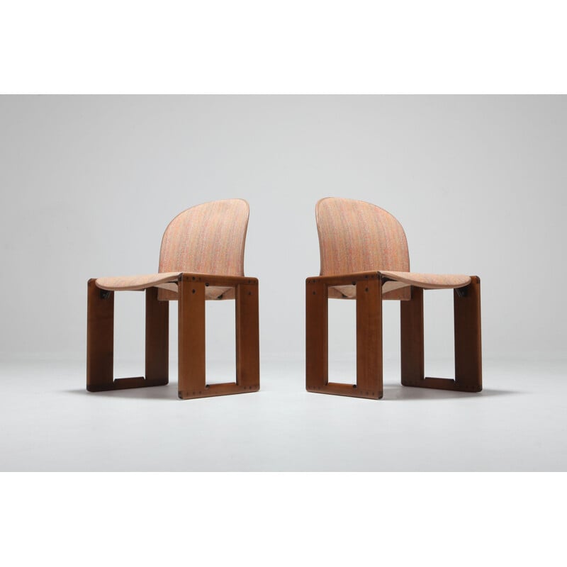 Set of 8 vintage chairs Model 121 by Afra and Tobia Scarpa for Cassina, Italy, 1965