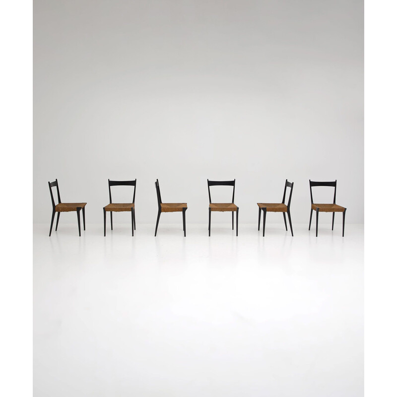 Set van 6 vintage stoelen van Alfred Hendrickx voor Belform 1958