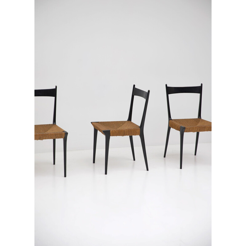 Set of 6 vintage chairs by Alfred Hendrickx for Belform 1958