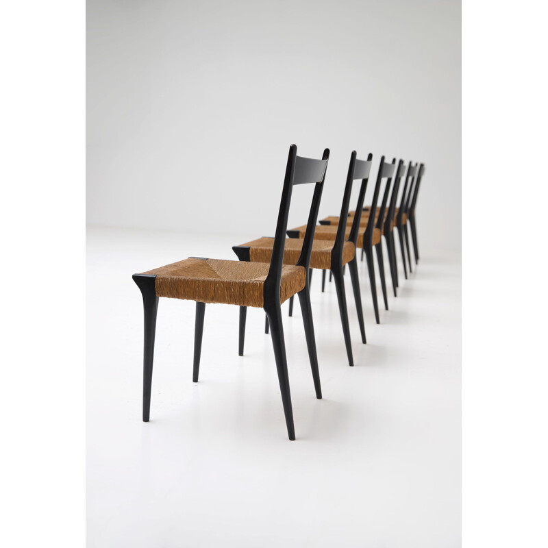 Set of 6 vintage chairs by Alfred Hendrickx for Belform 1958