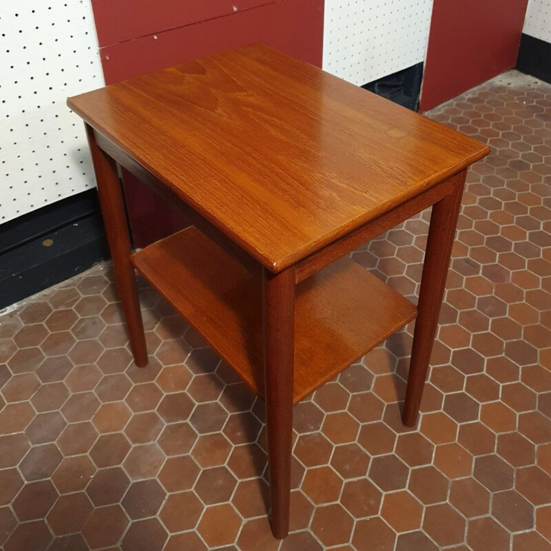 Vintage Bedside Table Borge Morgensen, Soborg Mobler Scandinavian Teak 1960