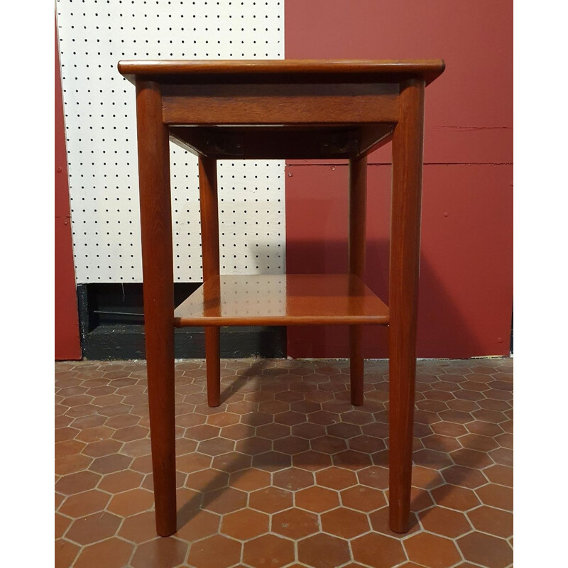 Vintage Bedside Table Borge Morgensen, Soborg Mobler Scandinavian Teak 1960