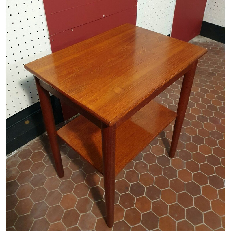 Vintage Bedside Table Borge Morgensen, Soborg Mobler Scandinavian Teak 1960