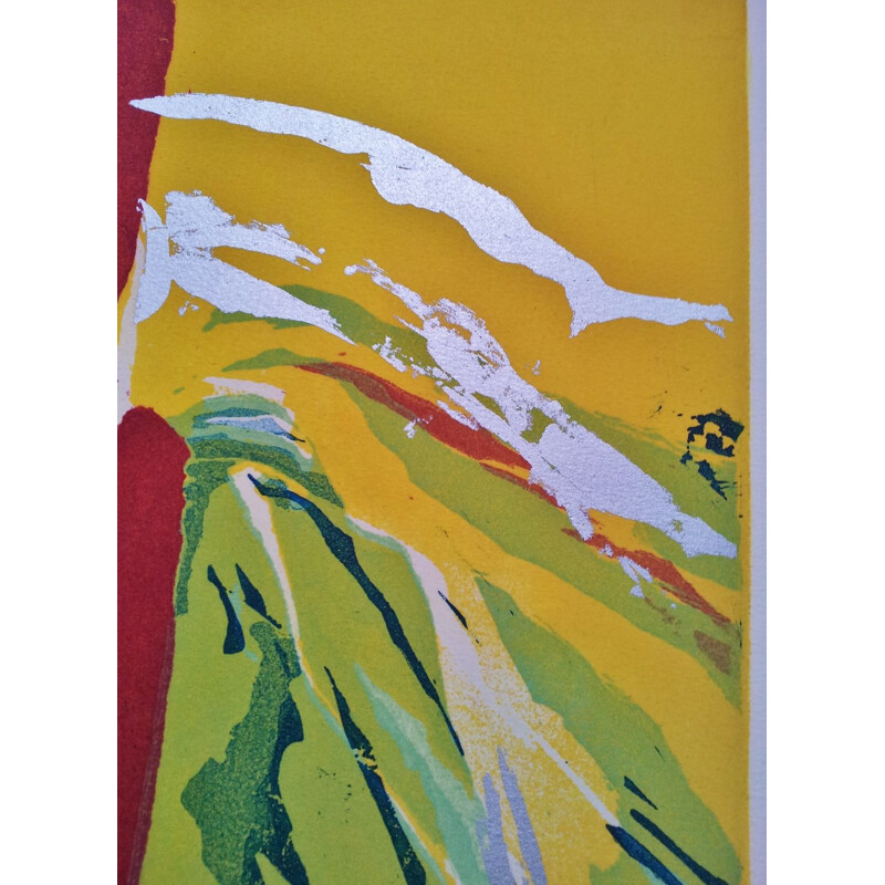 Print  vintage 3 Daughters, More Rain from Natural Landscape Suite John Chamberlain American 1987