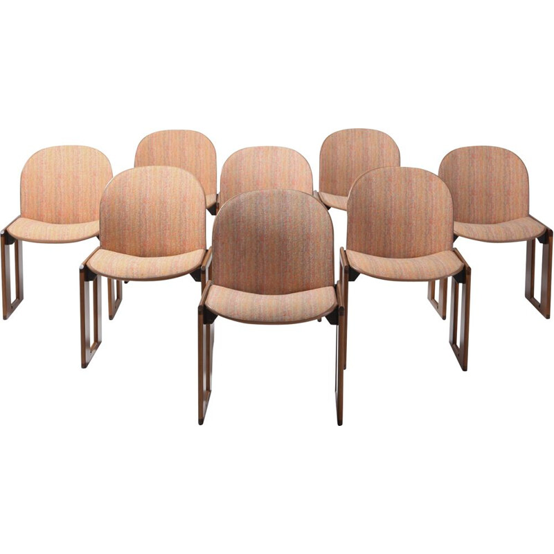 Set of 8 vintage chairs Model 121 by Afra and Tobia Scarpa for Cassina, Italy, 1965